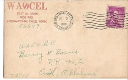 1966 QSL Card (Confirming QSO), WA0CEL, Riley Dunn, Minnesota To WA50GE Barney, Enid, Oklahoma, Radio Station - 1961-80