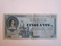 Billet Cinquante  Kg Office Central De Répartition Des Produits Industriels 2255107 - Andere & Zonder Classificatie