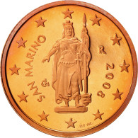 San Marino, 2 Euro Cent, 2008, FDC, Copper Plated Steel, KM:441 - San Marino