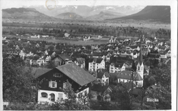 BUCHS → Dorfansicht Aus Einer Anhöhe, Fotokarte Ca.1930 - Buchs