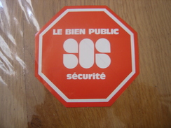 Autocollant Sticker LE BIEN PUBLIC S O S Securité - Stickers