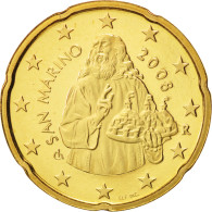 San Marino, 20 Euro Cent, 2008, FDC, Laiton, KM:483 - San Marino