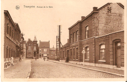 Courcelles (6183) : Avenue De La Gare à Trazegnies. CPA Rare. - Courcelles