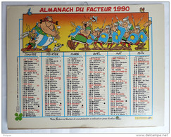 CALENDRIER ALMANACH DES PTT Oller 1990 - ASTERIX Et OBELIX - UDERZO GOSCINNY - Agendas