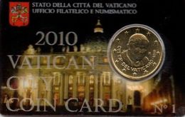 VATICANO COIN CARD 2010  N°1 - CON 50 CENTESIMI FDC BENEDETTO XVI - VATICAN CITY - Vatikan