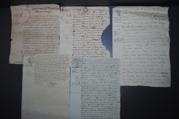 Lot De Vieux Papiers Actes Notariés + Procès Verbaux Sur Chalonnes Sur Loire De 1791 à 1805 (49 - Maine Et Loire) - Unclassified