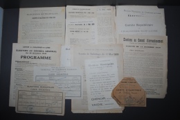 Lot De Vieux Papiers élections à Chalonnes Sur Loire De 1925 à 1935 (49 - Maine Et Loire) - Non Classificati