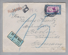 Sudan 1935-01-18 Luftpostbrief Nach Berlin Taxiert 19c Nachgebühr - Sudan (...-1951)