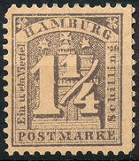 Stamp German States  Hamburg 1 1/4s Mint Lot#1 - Hambourg