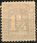 Stamp German States  Hamburg 1864-651 1/4s Mint Lot#13 - Hamburg