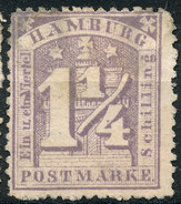 Stamp German States  Hamburg 1864-65 1 1/4s Mint Lot#21 - Hamburg (Amburgo)