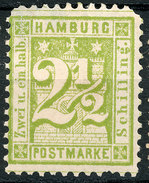 Stamp German States  Hamburg 1864-65 2 1/2s Mint Lot#25 - Hamburg