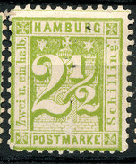 Stamp German States  Hamburg 1864-65 2 1/2s Mint Lot#26 - Hamburg (Amburgo)