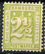 Stamp German States  Hamburg 1864-65 2 1/2s Mint Lot#27 - Hambourg