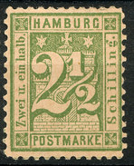 Stamp German States  Hamburg 1864-65 2 1/2s Mint Lot#30 - Hamburg