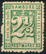 Stamp German States  Hamburg 1864-65 2 1/2s Mint Lot#33 - Hambourg