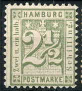 Stamp German States  Hamburg 1864-65 2 1/2s Mint Lot#37 - Hamburg (Amburgo)