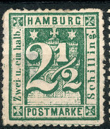 Stamp German States  Hamburg 1864-65 2 1/2s Mint Lot#40 - Hamburg (Amburgo)