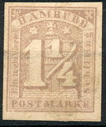 Stamp German States  Hamburg 1864 1 1/4s Imperf Mint Lot#53 - Hamburg (Amburgo)