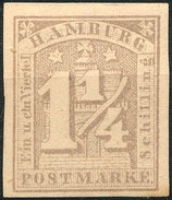 Stamp German States  Hamburg 1864 1 1/4s Imperf Mint Lot#55 - Hamburg (Amburgo)