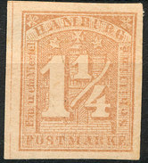 Stamp German States  Hamburg 1864 1 1/4s Imperf Mint Lot#58 - Hamburg