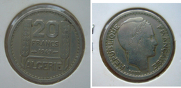 ALGÉRIE 20 Francs Turin 1949 - Algerien