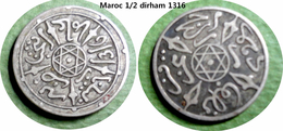 MAROC 1/2 Dirham Abdul Aziz I An 1316 1898 Paris - Marokko