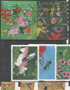 GUINEA , MNH, BIRDS, HUMMINGBIRDS, 4v+ 2 SHEETLETS+ 3 S/SHEETS - Kolibries