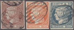 FAC-85 ESPAÑA SPAIN. SEGUI OLD FACSIMILE REPRODUCTION. ISABEL II. 1852 6c- 6r USED. - Ensayos & Reimpresiones