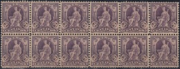 1899-287 CUBA US OCCUPATION. 1899. Ed.32. 3c FUENTE DE LA INDIA. BLOCK 12 GOMA ORIGINAL ADULTERADA. - Unused Stamps