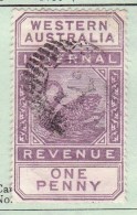 Western Australia 1893 Fiscal SG F11 Used Creased (cancel #3) - Used Stamps