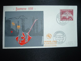 LETTRE TP SAARMESSE 1959 OBL.01.4.59 SAARBRUCHEN 2 Ersttag - Briefe U. Dokumente