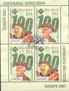ROMANIA - ROUMANIE 2007 EUROPA 100° ANN. SCAUTISMO BF Annullato (°) - Used Stamps