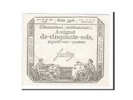 Billet, France, 50 Sols, 1793, 1793-05-23, Saussay, NEUF, KM:A70b, Lafaurie:167 - Assignats