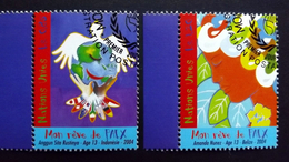 UNO-Genf 503/4 Oo/ESST, Weltfriedenstag: Mein Traum Vom Frieden, Zeichnungen Von Anggun Sita Rustinya U. Amanda Nunez - Used Stamps