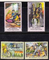 Set MNH  Space Cycle Bicycle Computer Police Elephant  Astronaut Food Swing Games Costume Women Empowerment 2015 India - Cartas & Documentos