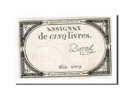 Billet, France, 5 Livres, 1793, 1793-10-31, Duval, TTB, KM:A76, Lafaurie:171 - Assignate