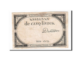 Billet, France, 5 Livres, 1793, 1793-10-31, Drouet, TTB, KM:A76, Lafaurie:171 - Assignats