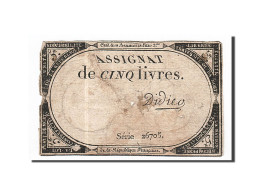 Billet, France, 5 Livres, 1793, 1793-10-31, Didier, TB, KM:A76, Lafaurie:171 - Assegnati