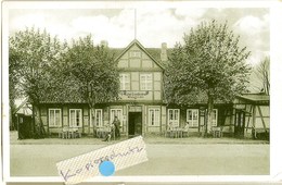 NEUHAUS Elbe Kr Lüneburg Hotel Lindenhof Leicht Grünlich Emailschild Lübzer Bier 16.3.1940 LAND Stempel - Lüneburg