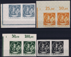 Bayern: Mi Nr 192 U - 195 U In Pairs Stamps Are MNH/**/postfrisch/neuf Sans Charniere - Nuevos