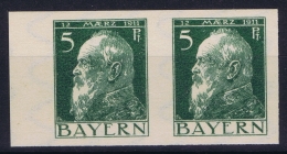 Bayern: Mi Nr 77 P In Pair MNH/**/postfrisch/neuf Sans Charniere - Nuovi