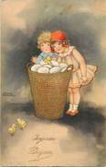 Ref N275- Illustrateur Hannes Petersen - Enfants Et Poussins - Joyeuses Paques - Carte Bon Etat - - Petersen, Hannes