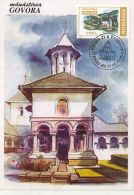 ARCHITECTURE, GOVORA MONASTERY, CM, MAXICARD, CARTES MAXIMUM, OBLIT FDC, 1999, ROMANIA - Abdijen En Kloosters