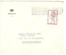 TP 1162 S/L.en-tête Sénat écrite Par P.Warnant Sénateur Court-St-Etienne C.méc.BXL 13/1/1961 V.Couture St.Germain PR3864 - Storia Postale