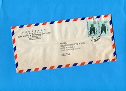MARCOPHILIE-lettre-TAIWAN-FRANCEcad Taipei   1976--2 StampS- - Brieven En Documenten