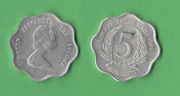 Caraibi 5 Cents 1989 - Territoires Britanniques Des Caraïbes