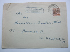 1948 , Quelkhorn über Lilienthal , Klarer Landpoststempel Auf Brief - Covers & Documents