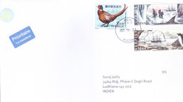 SWEDEN 2002 COMMERCIAL COVER POSTED FROM KISTA FOR INDIA - ANTARCTIC EXPEDITION STAMP, SWEDEN CHINA JOINT ISSUE STAMP - Briefe U. Dokumente