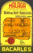 539 - Espagne - Vino Malaga - Sanson - Hijos De Antº Barcelo S/A - Bacarles - Rode Wijn